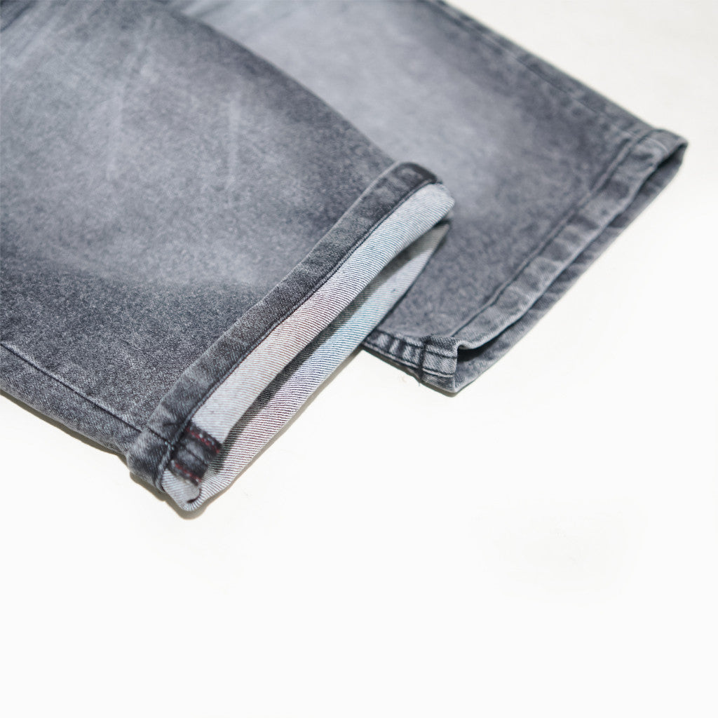 VELOCUST - FLEXUM Celana Pendek Jeans Slimfit Wringkle Black Series