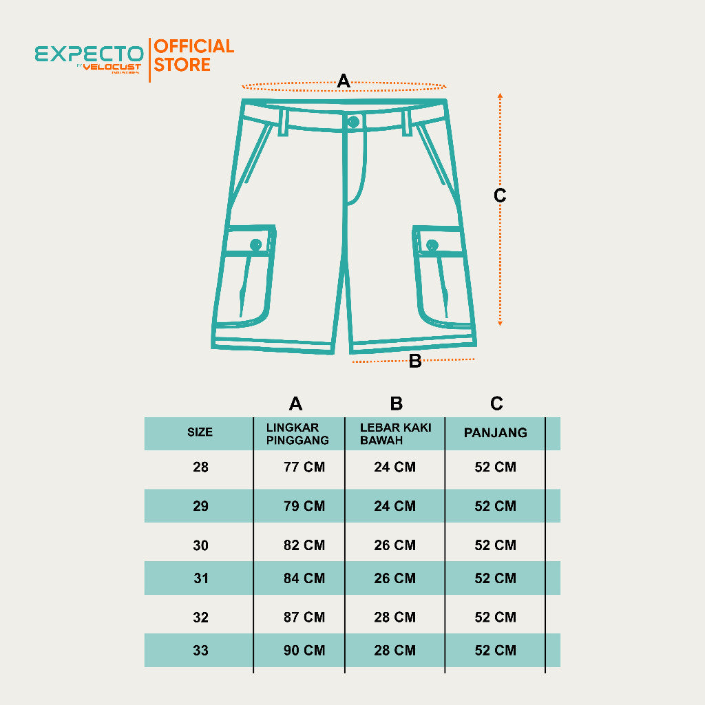 Expecto by VELOCUST - Celana Pendek Cargo Bermuda