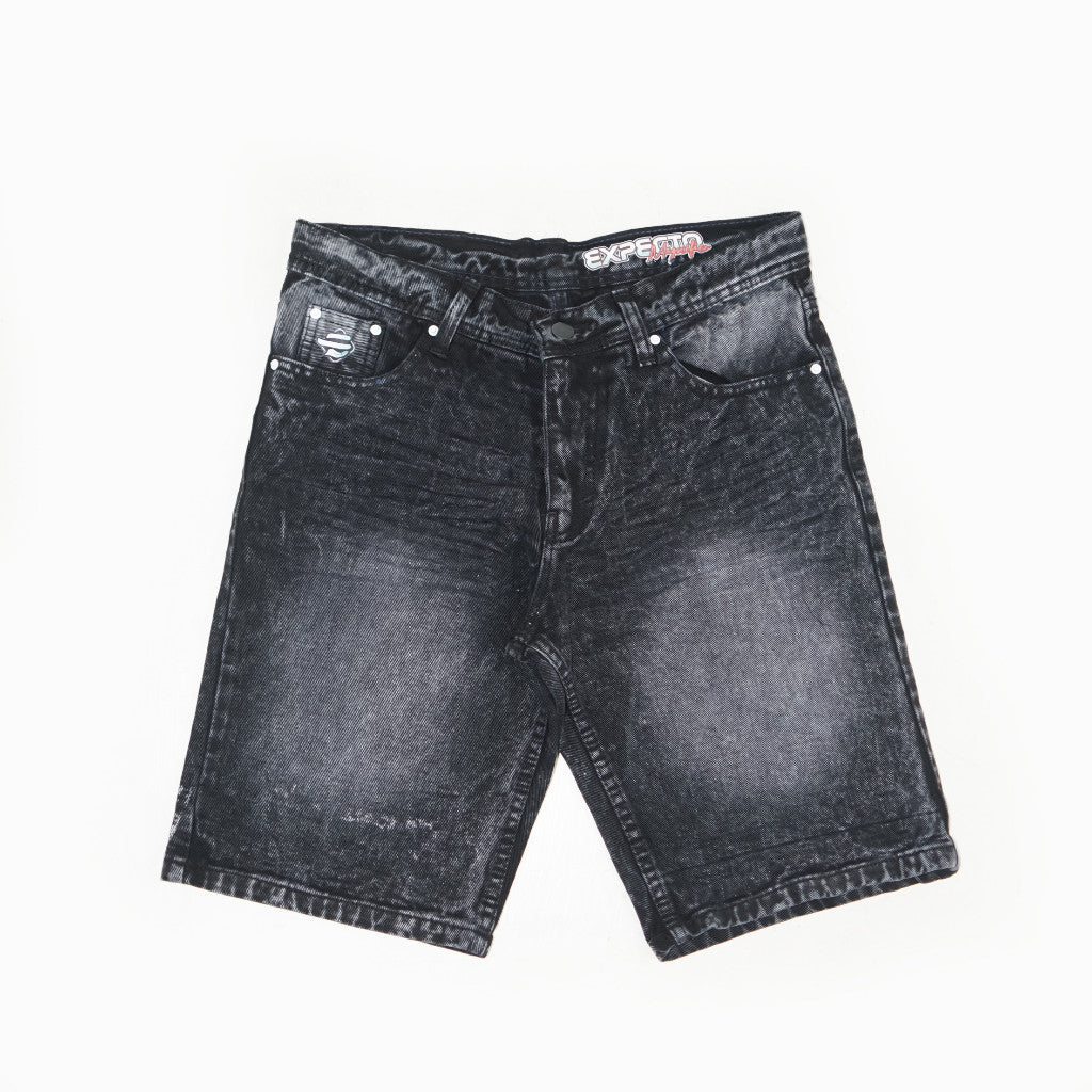 Expecto by VELOCUST - Celana Pendek Jeans Wringkle Snow Spray