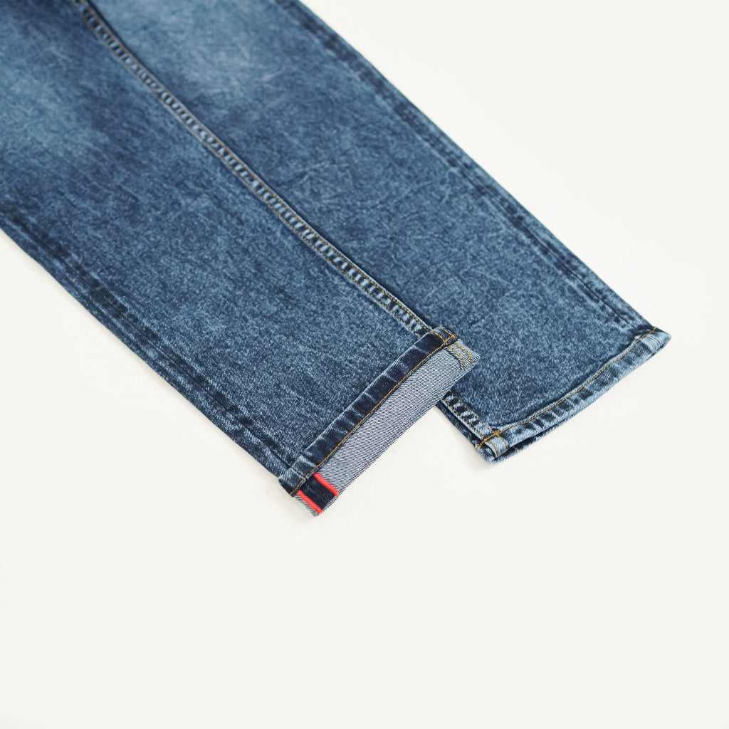 VELOCUST - Celana Jeans Slimfit Wringkle Blue Series
