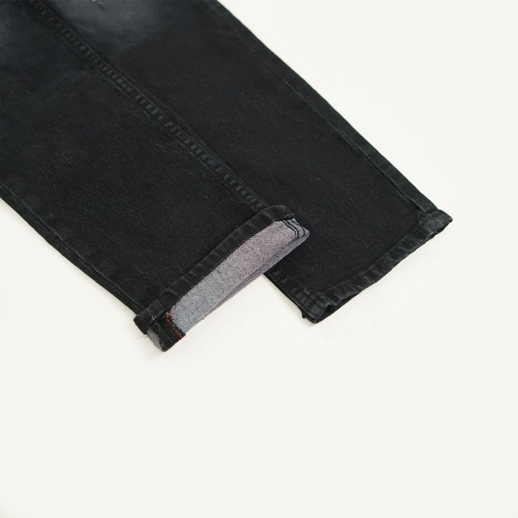 VELOCUST - Celana Jeans Slimfit Sobek Laser Black Series