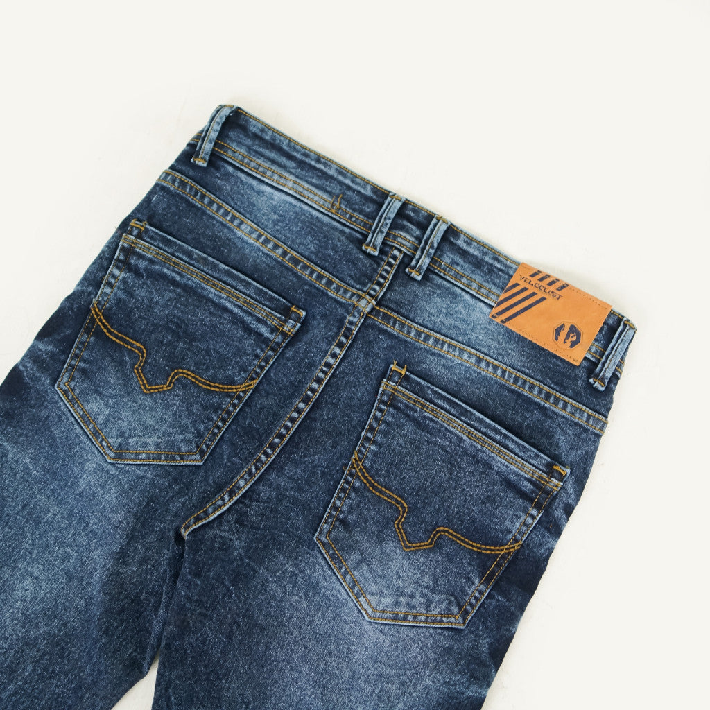 VELOCUST - Celana Jeans Slimfit Wringkle Blue Series