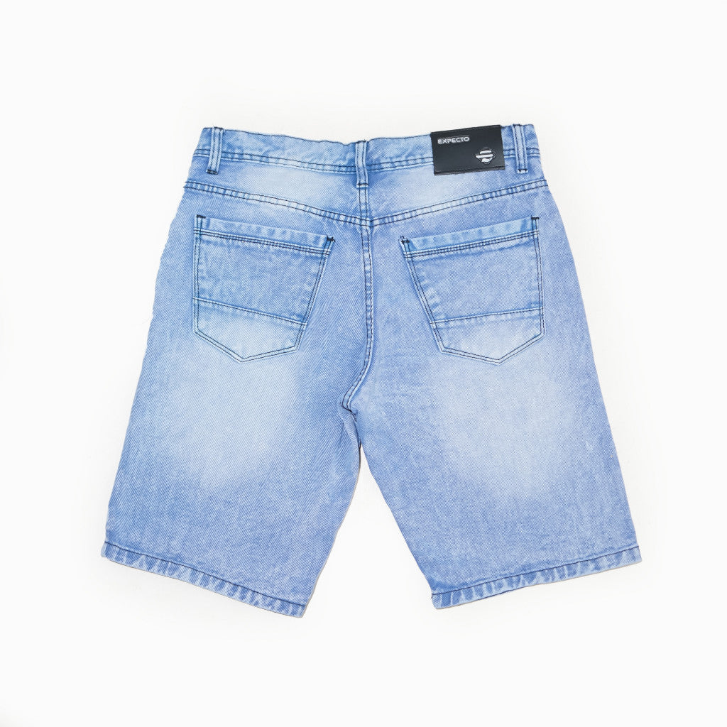 Expecto by VELOCUST - Celana Pendek Jeans Wringkle Snow Spray
