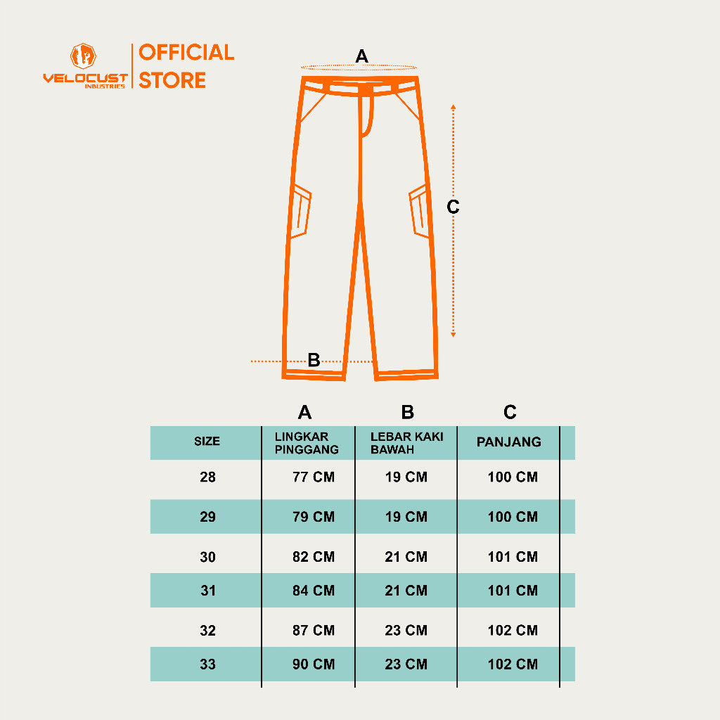 VELOCUST - VALLUM Celana Cargo Loosefit