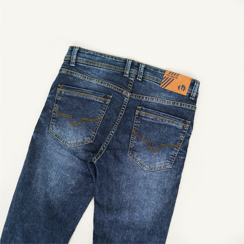 VELOCUST - Celana Jeans Slimfit Sobek Laser Blue Series