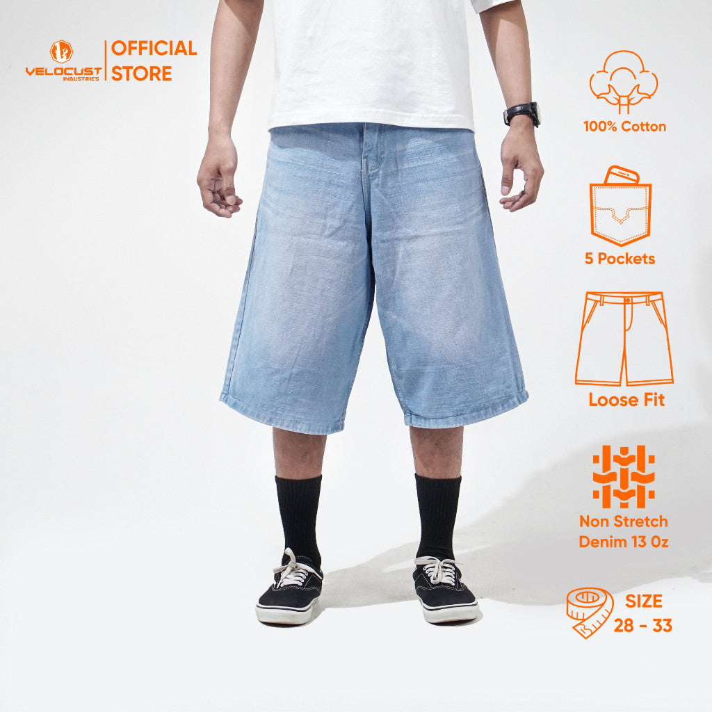 VELOCUST - INTERUM Celana Pendek Unisex Jorts Pants Loosefit Earthtone