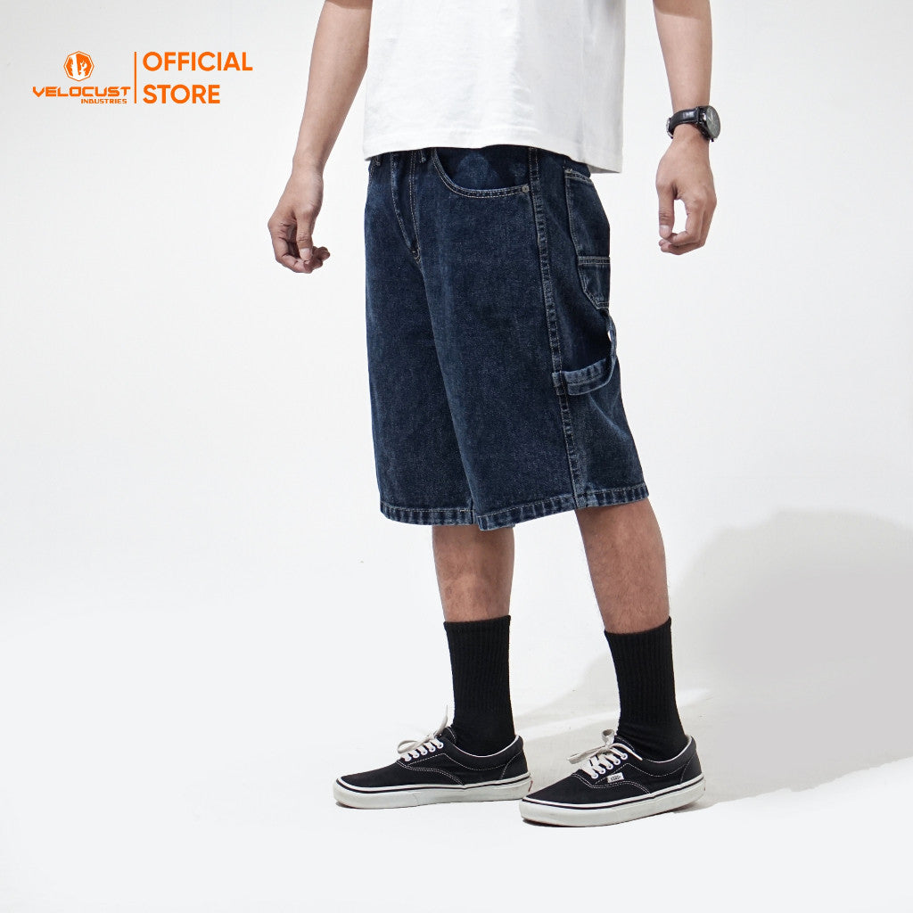VELOCUST - MECHANOS Celana Pendek Jorts Pants Carpenter Denim Washing