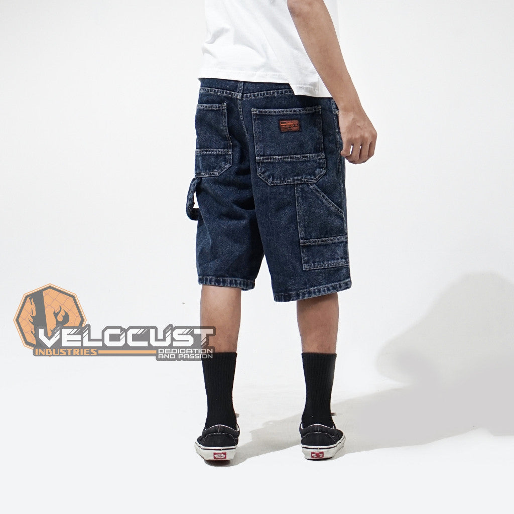 VELOCUST - MECHANOS Celana Pendek Jorts Pants Carpenter Denim Washing