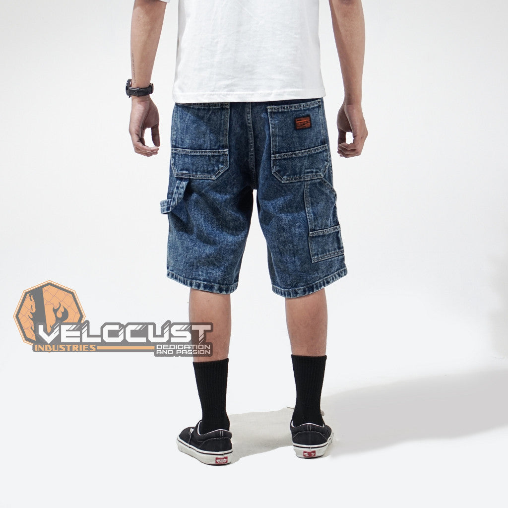 VELOCUST - MECHANOS Celana Pendek Jorts Pants Carpenter Denim Washing