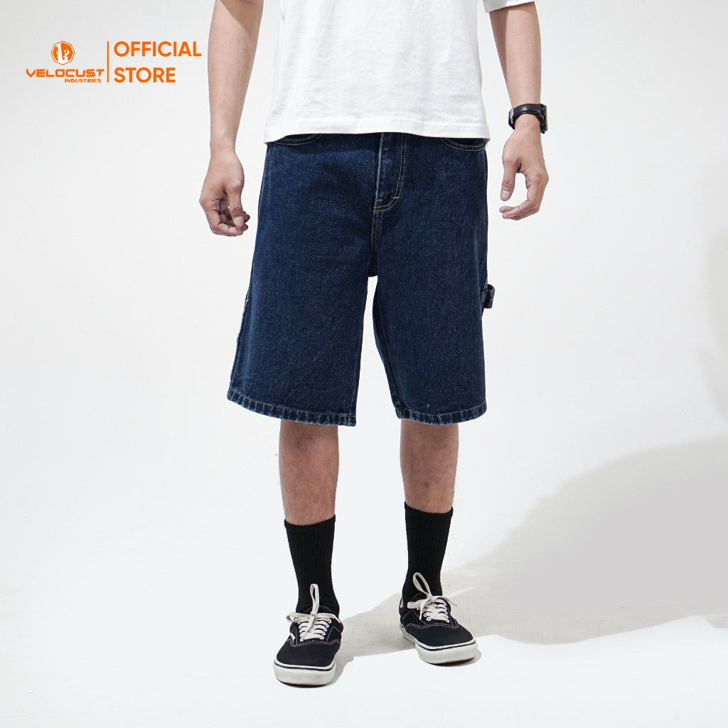 VELOCUST - MECHANOS Celana Pendek Jorts Pants Carpenter Denim Washing