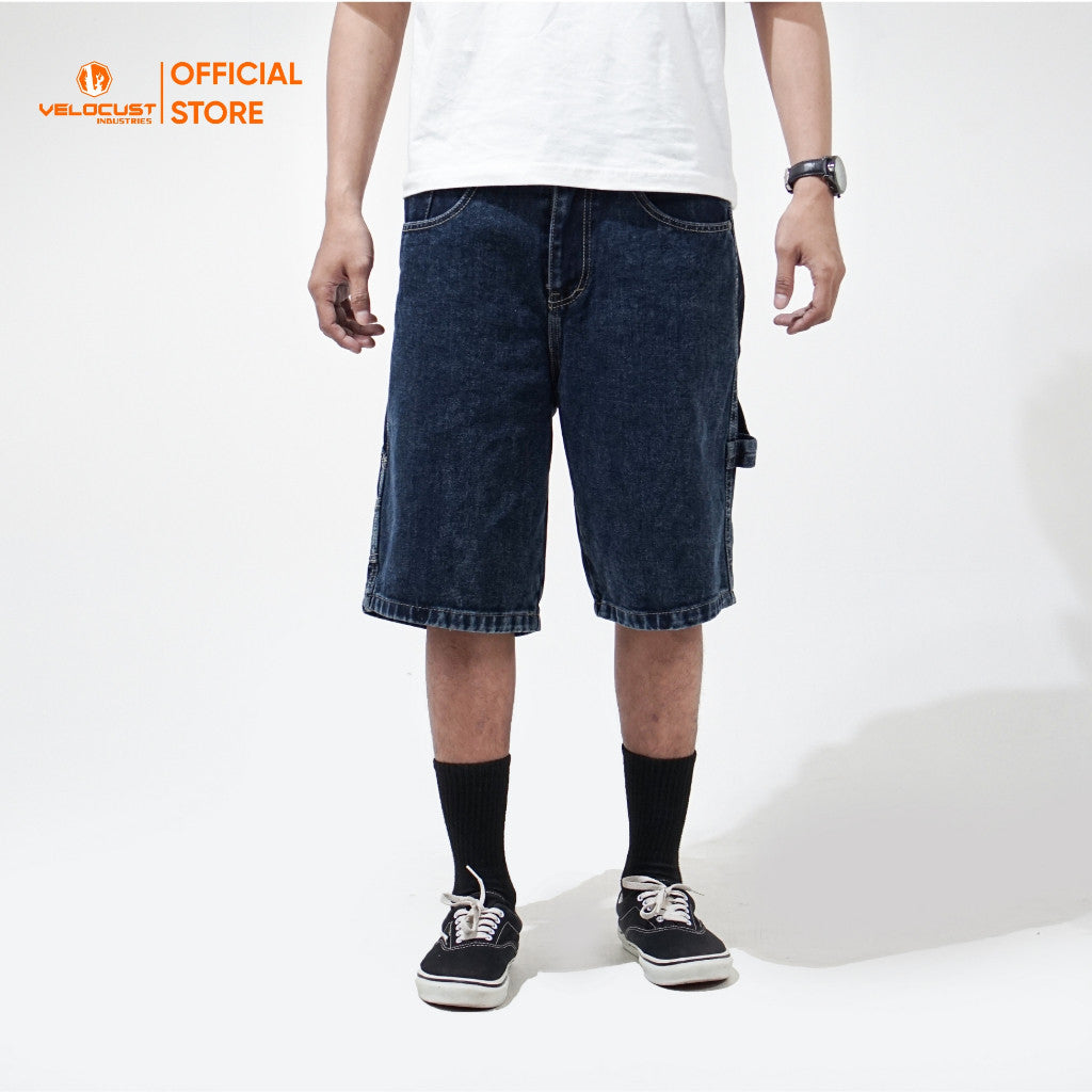 VELOCUST - MECHANOS Celana Pendek Jorts Pants Carpenter Denim Washing