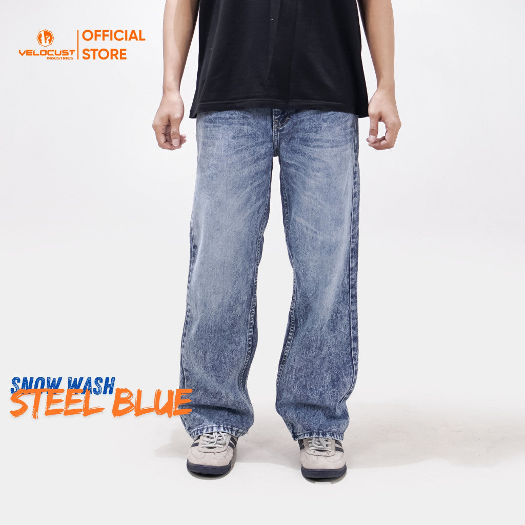VELOCUST - VESPERA Celana Panjang Jeans Loosefit Loose Pants Denim Washing
