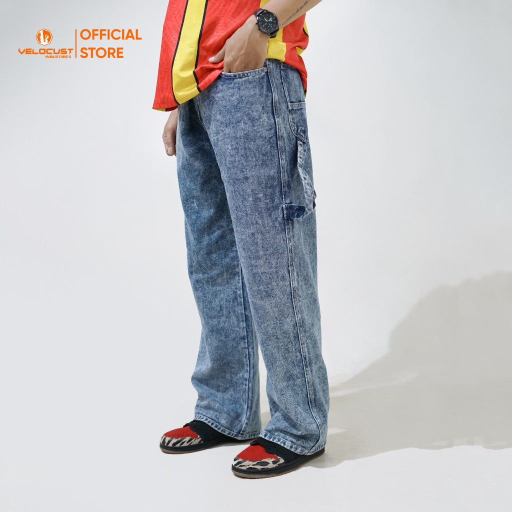 VELOCUST - TECHNICA Celana Panjang Jeans Carpenter Pants Denim Washing