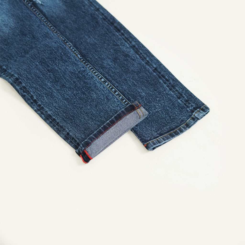 VELOCUST - Celana Jeans Slimfit Sobek Laser Blue Series