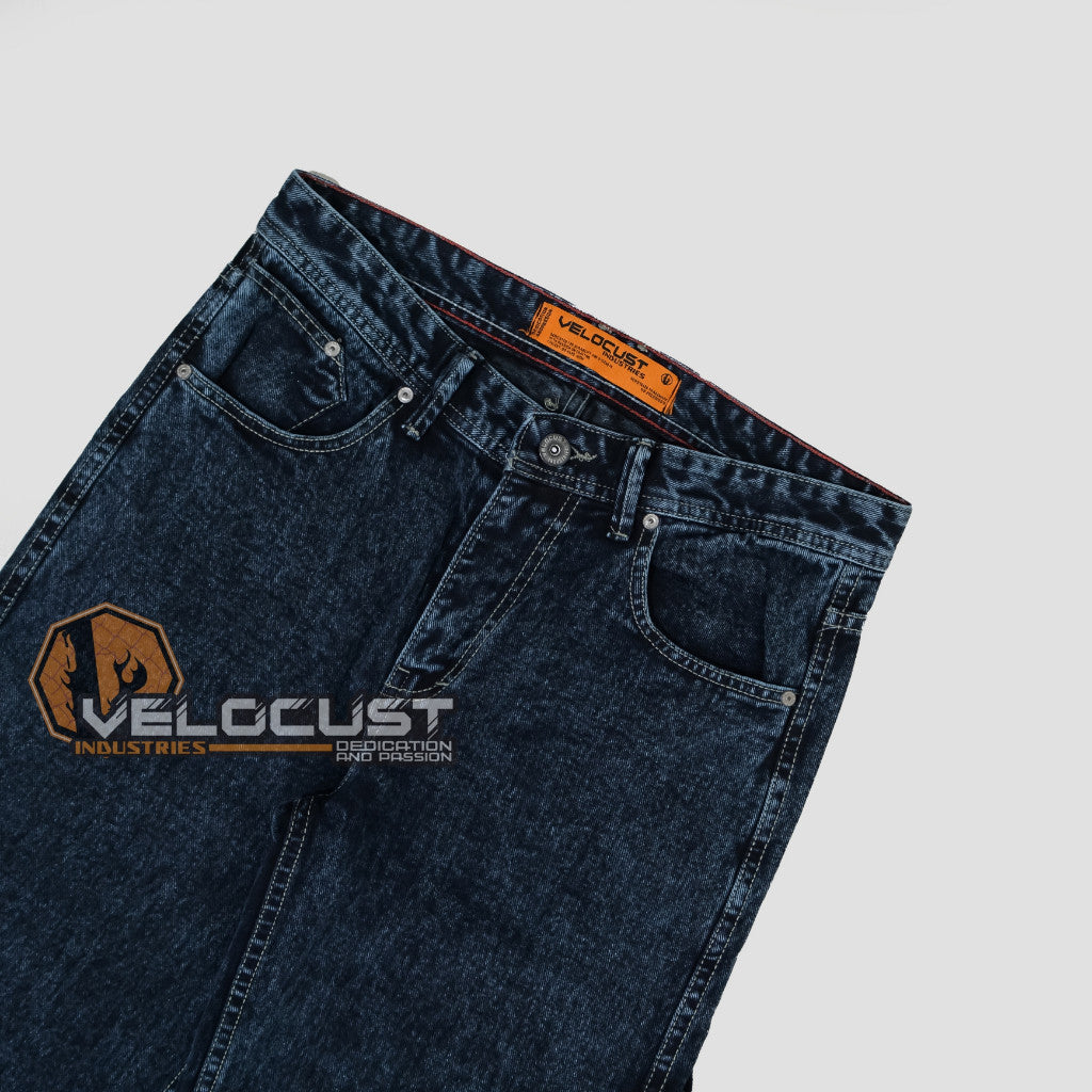 VELOCUST - TECHNICA Celana Panjang Jeans Loosefit Carpenter Pants Dark Snow Washing