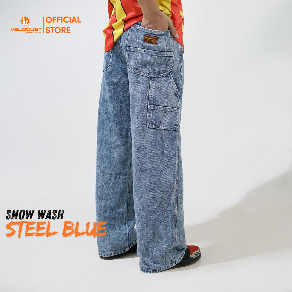 VELOCUST - TECHNICA Celana Panjang Jeans Carpenter Pants Denim Washing