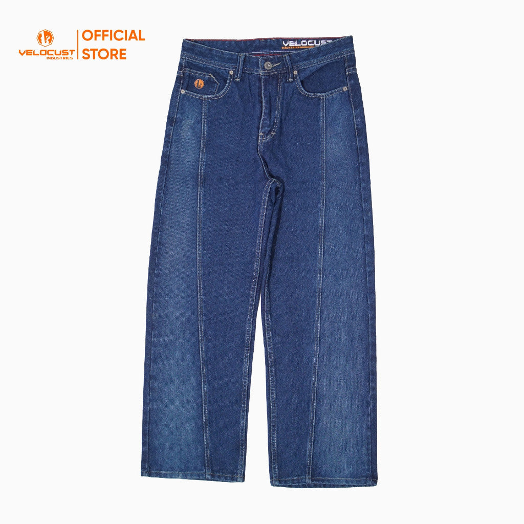 VELOCUST - STRATA Celana Panjang Jeans  Pecah Pola Split Flow Baggy Barrel Denim Jeans