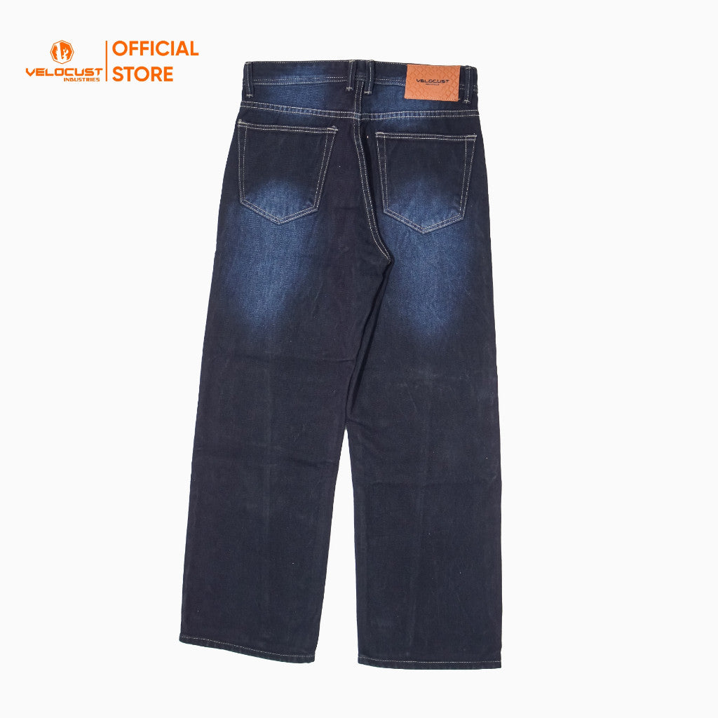 VELOCUST - STRATA Celana Panjang Jeans  Pecah Pola Split Flow Baggy Barrel Denim Jeans
