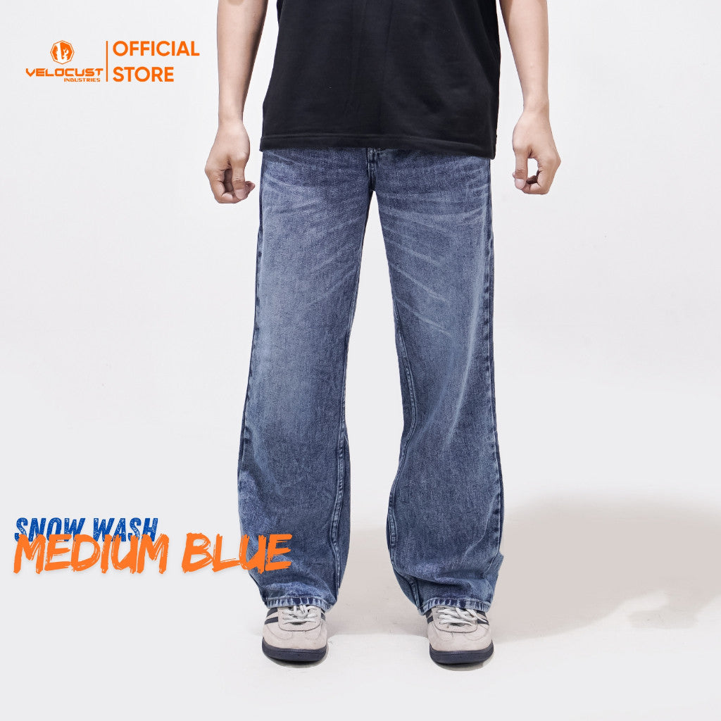 VELOCUST - VESPERA Celana Panjang Jeans Loosefit Loose Pants Denim Washing