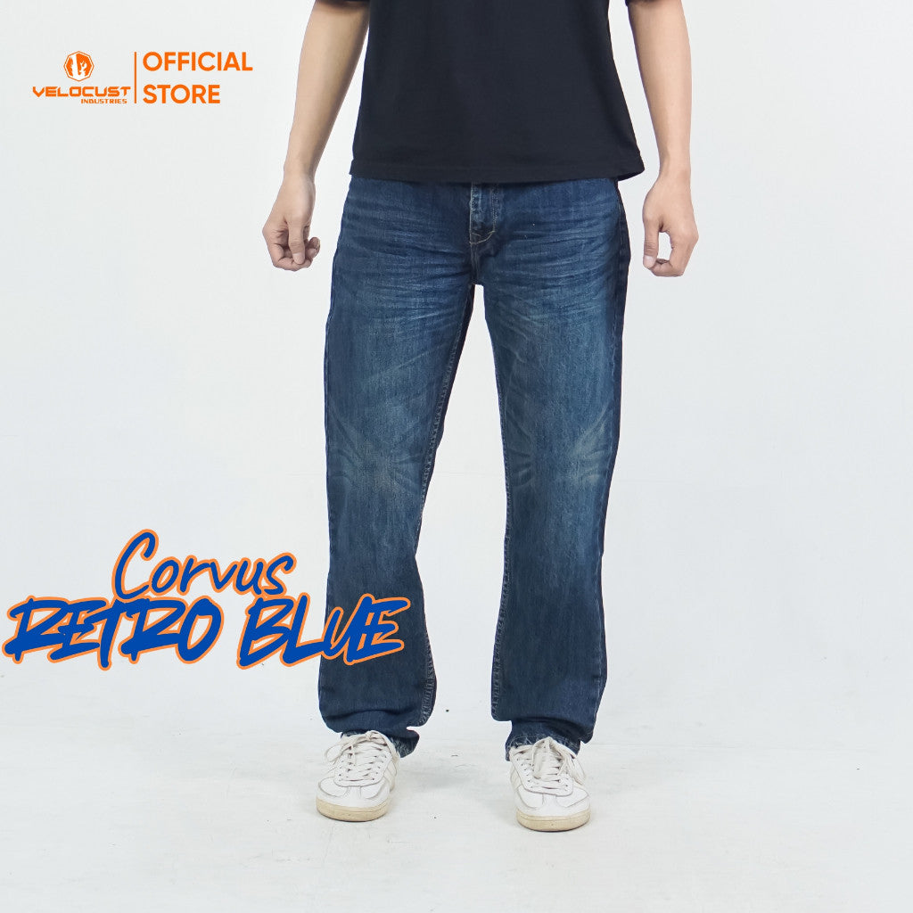 VELOCUST - ARCHETYPUS Celana Panjang Jeans Corvus Reguler Fit Platinum Blue Series