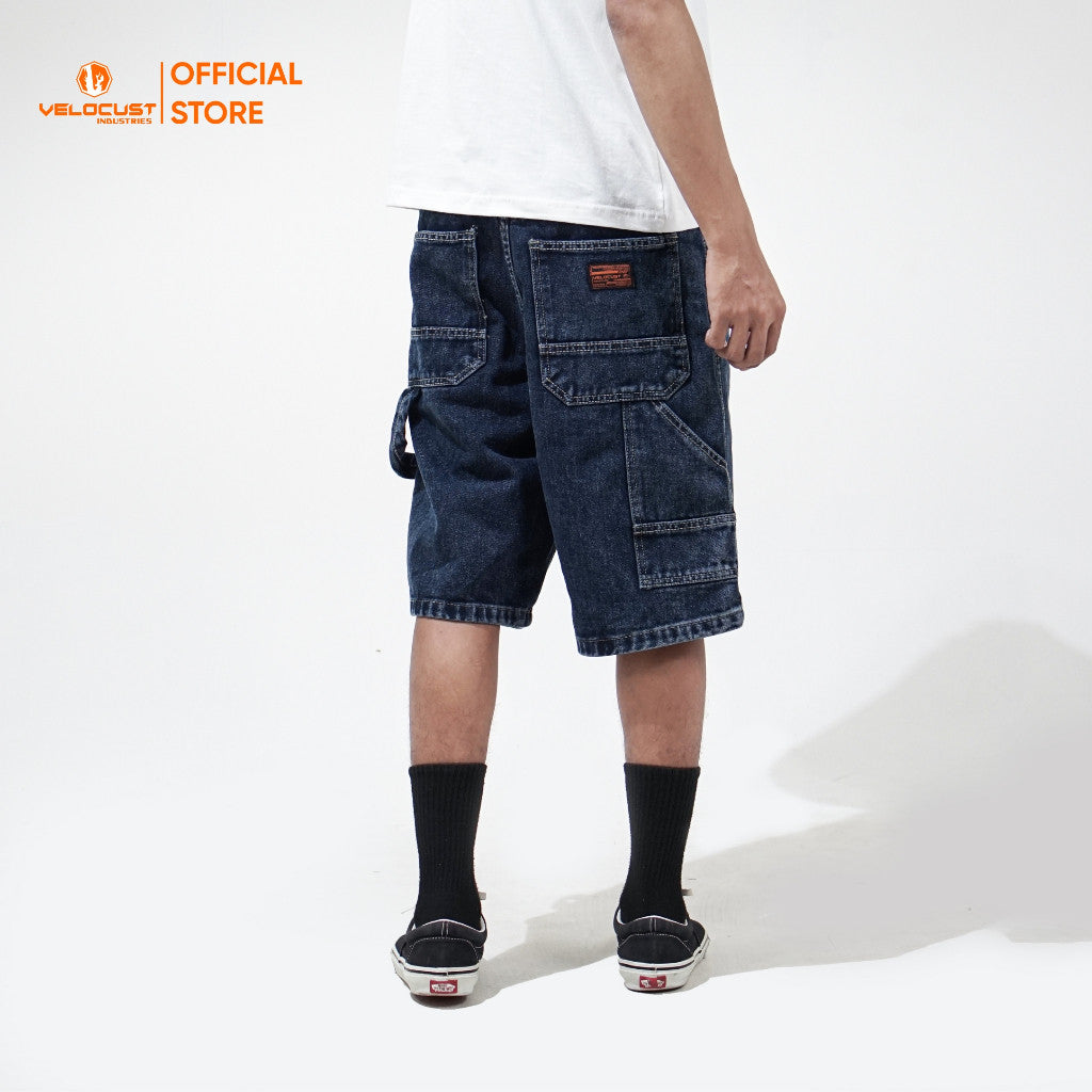 VELOCUST - MECHANOS Celana Pendek Jorts Pants Carpenter Denim Washing