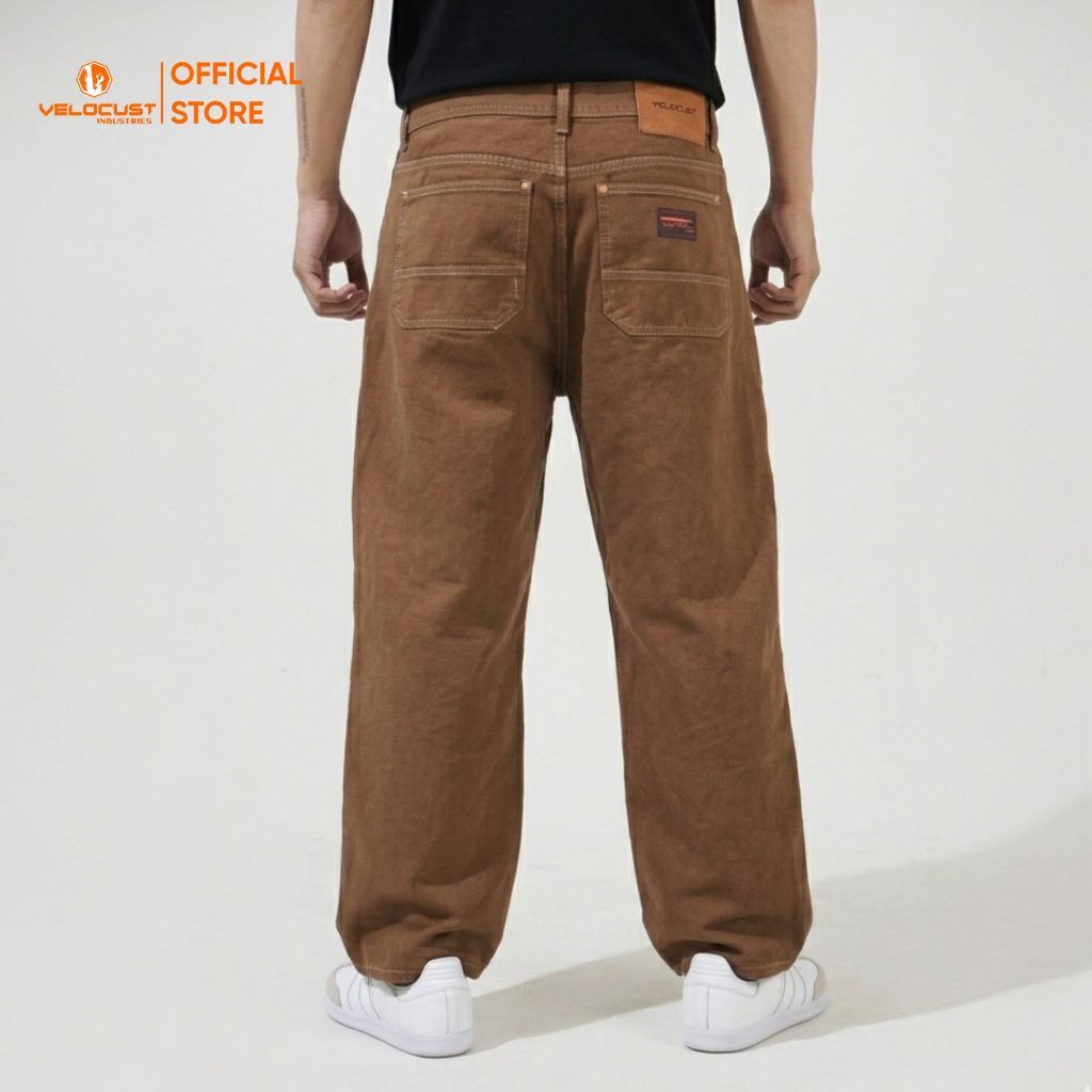 VELOCUST - ELEMENTUM Celana Panjang Jeans American Loosefit Earth Tone