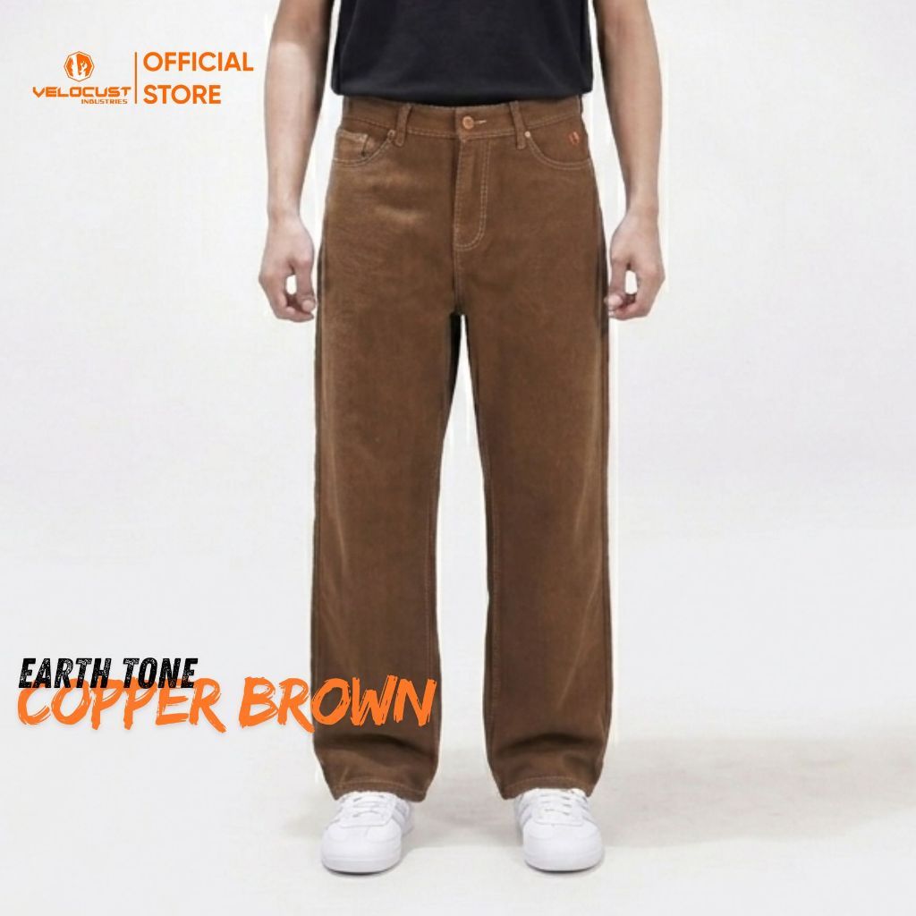 VELOCUST - ELEMENTUM Celana Panjang Jeans American Loosefit Earth Tone
