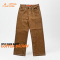 VELOCUST - STRATA Celana Panjang Jeans  Pecah Pola Split Flow Baggy Barrel Denim Earth Tone
