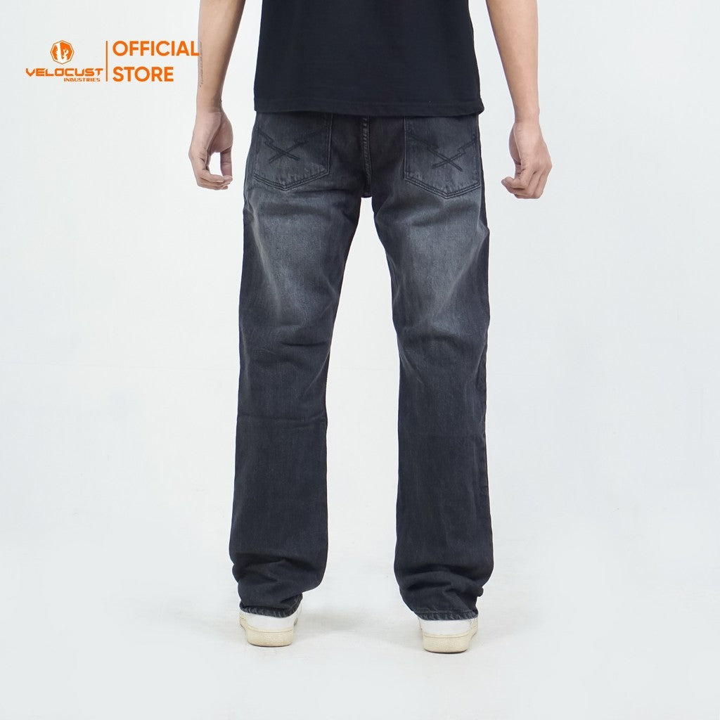 VELOCUST - ARCHETYPUS Celana Panjang Jeans Corvus Reguler Fit Platinum Black Series