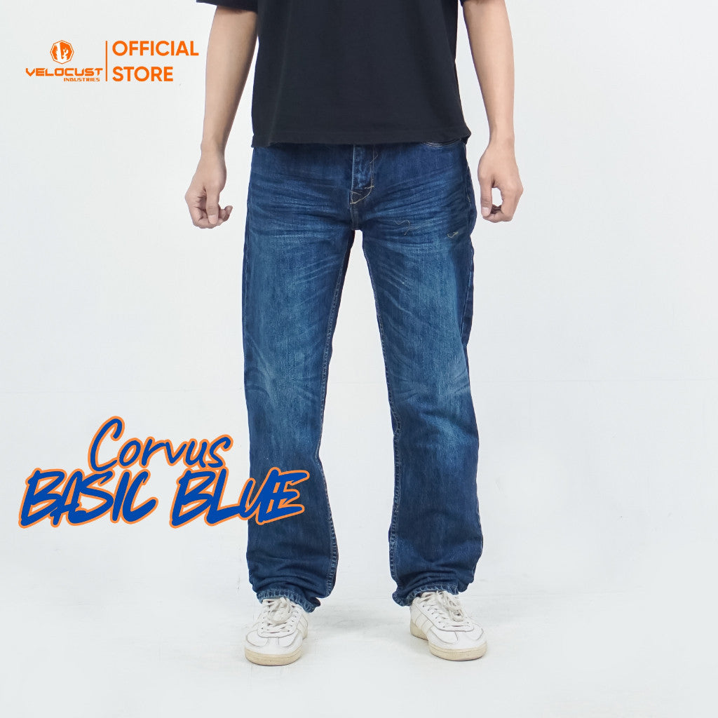 VELOCUST - ARCHETYPUS Celana Panjang Jeans Corvus Reguler Fit Platinum Black Series