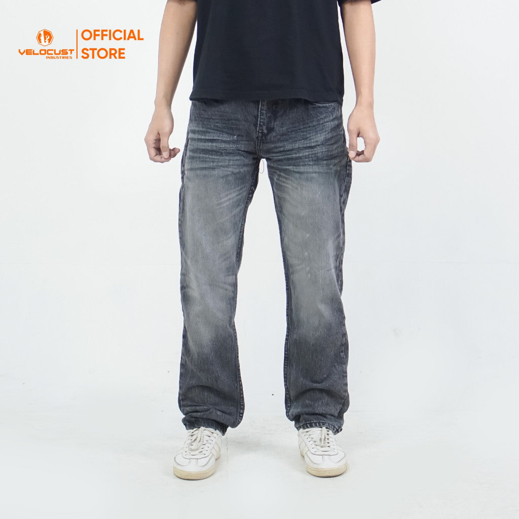 VELOCUST - ARCHETYPUS Celana Panjang Jeans Corvus Reguler Fit Platinum Black Series