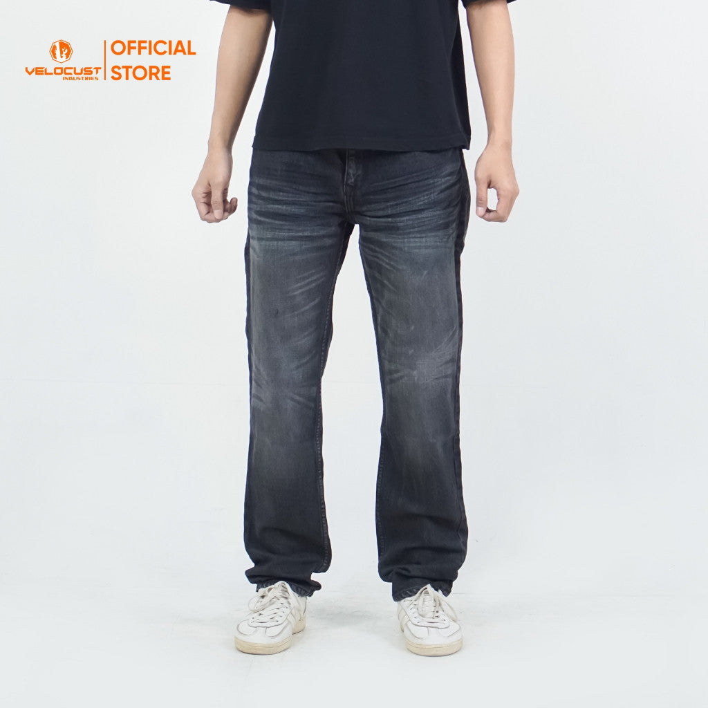 VELOCUST - ARCHETYPUS Celana Panjang Jeans Corvus Reguler Fit Platinum Black Series