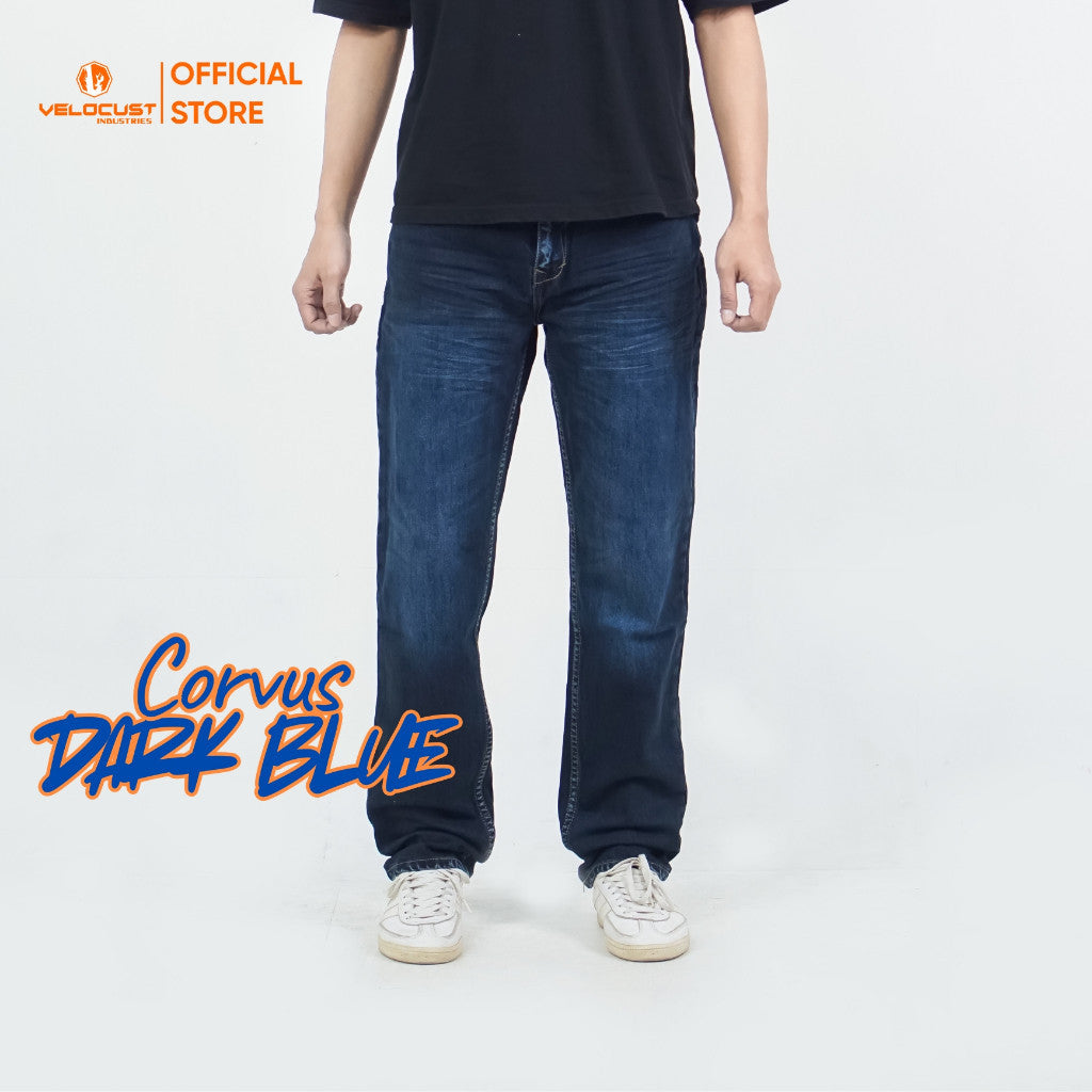 VELOCUST - ARCHETYPUS Celana Panjang Jeans Corvus Reguler Fit Platinum Black Series