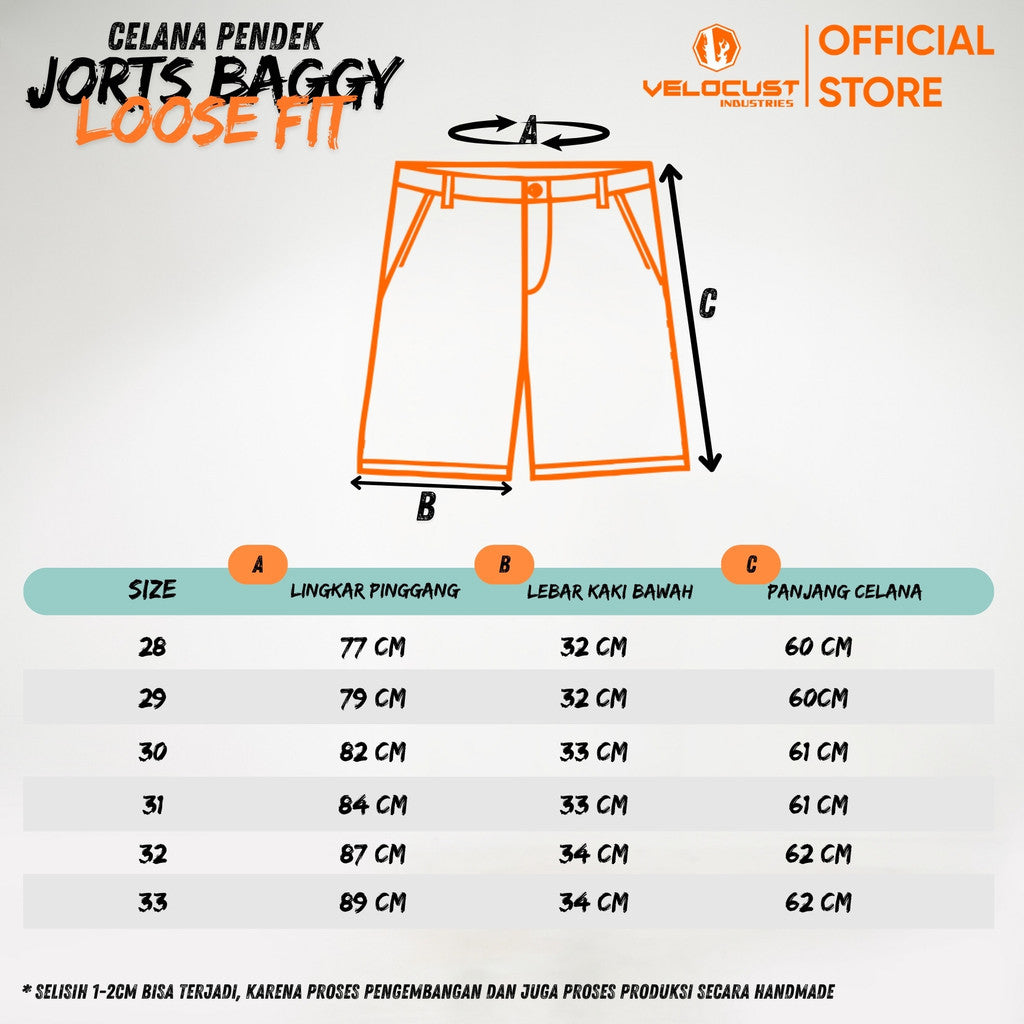 VELOCUST - BREVIS Celana Pendek Jorts Pants Loosefit Denim