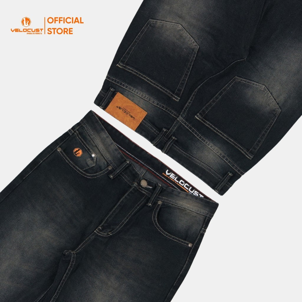 VELOCUST - VESPERA Celana Panjang Jeans Baggy Barrel Denim Washing Classic Light Blue